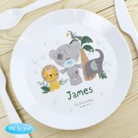 Personalised Tiny Tatty Teddy Jungle Animals Plastic Plate Extra Image 1 Preview